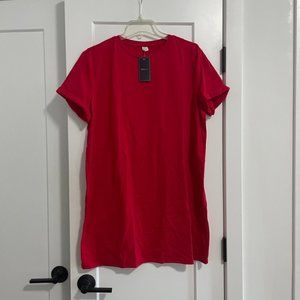 NWT UNWORN Milumia Red Crew Neck T-Shirt Dress - XL